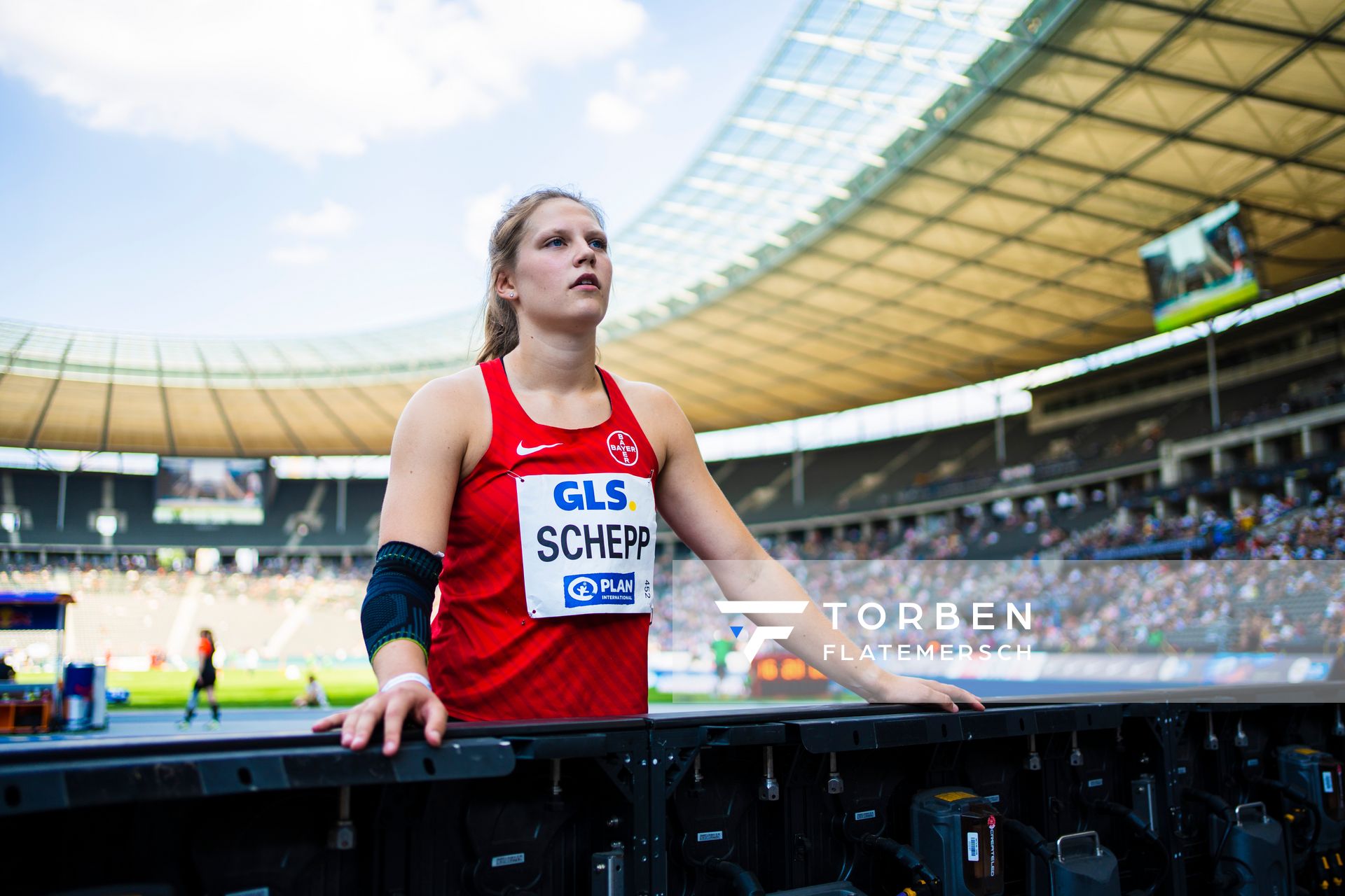 Josefa Schepp (TSV Bayer 04 Leverkusen) waehrend der deutschen Leichtathletik-Meisterschaften im Olympiastadion am 26.06.2022 in Berlin